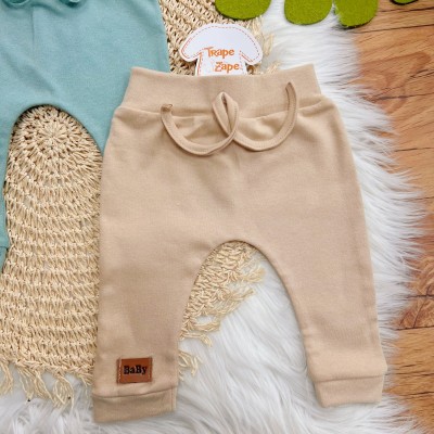 Kit 3 Calças - Baby - Caramelo, Verde e Areia